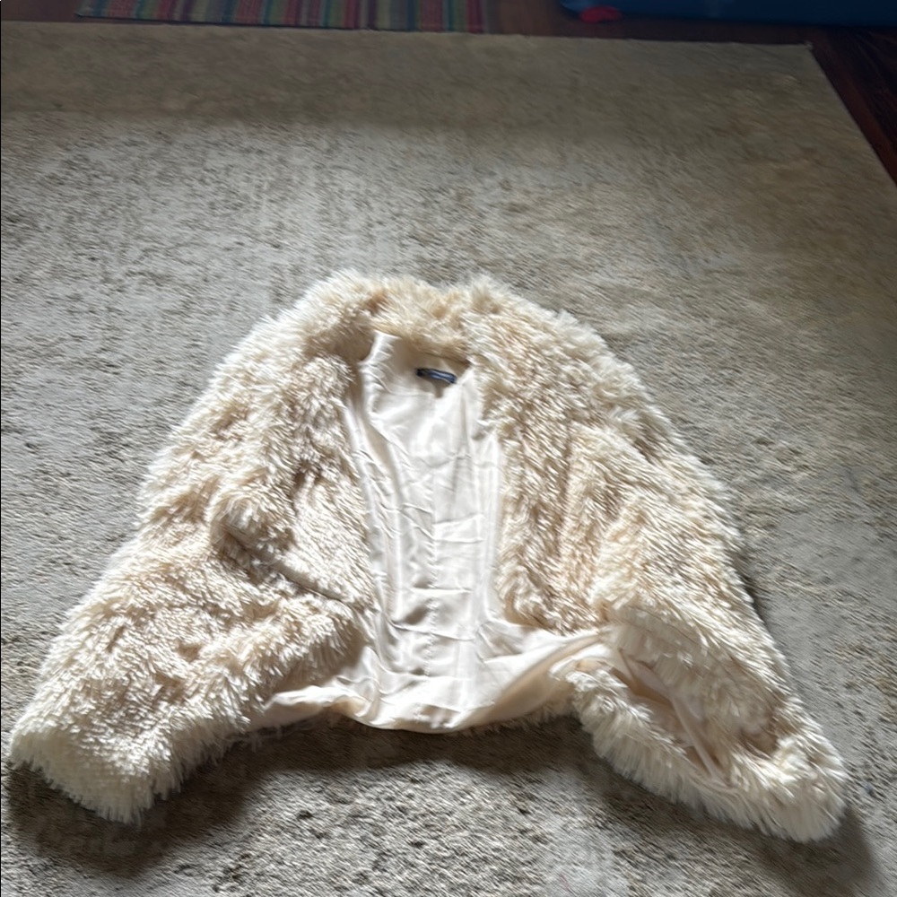 Cream Faux Fur Vest